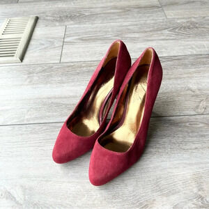 Charles David Burgundy Suede Leather  Pumps